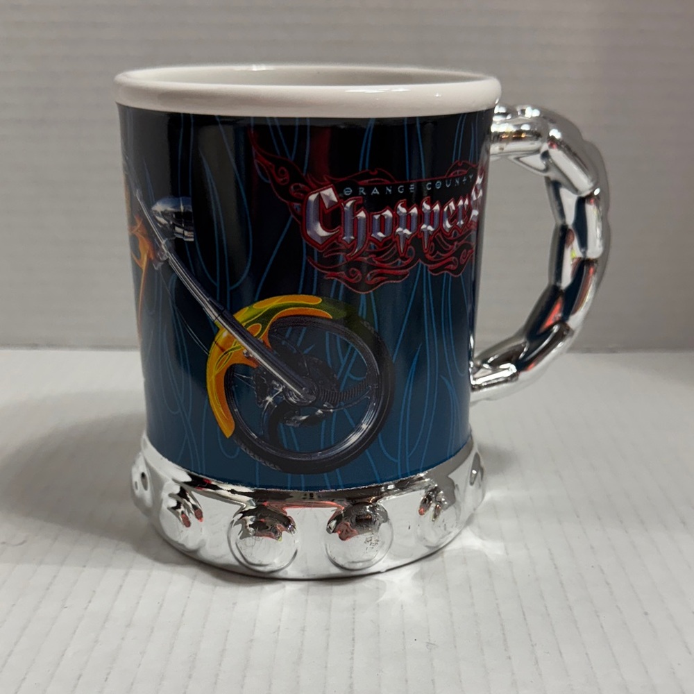 Chopper Design Blue and Silver Mug